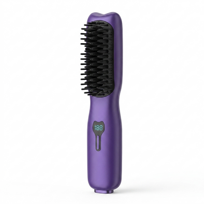 Brosse lissante chauffante sans fil SORÉA Glide, coloris violet